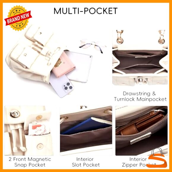 Convertible Crossbody Backpack Purse PU Leather Small Travel Bag main image 6